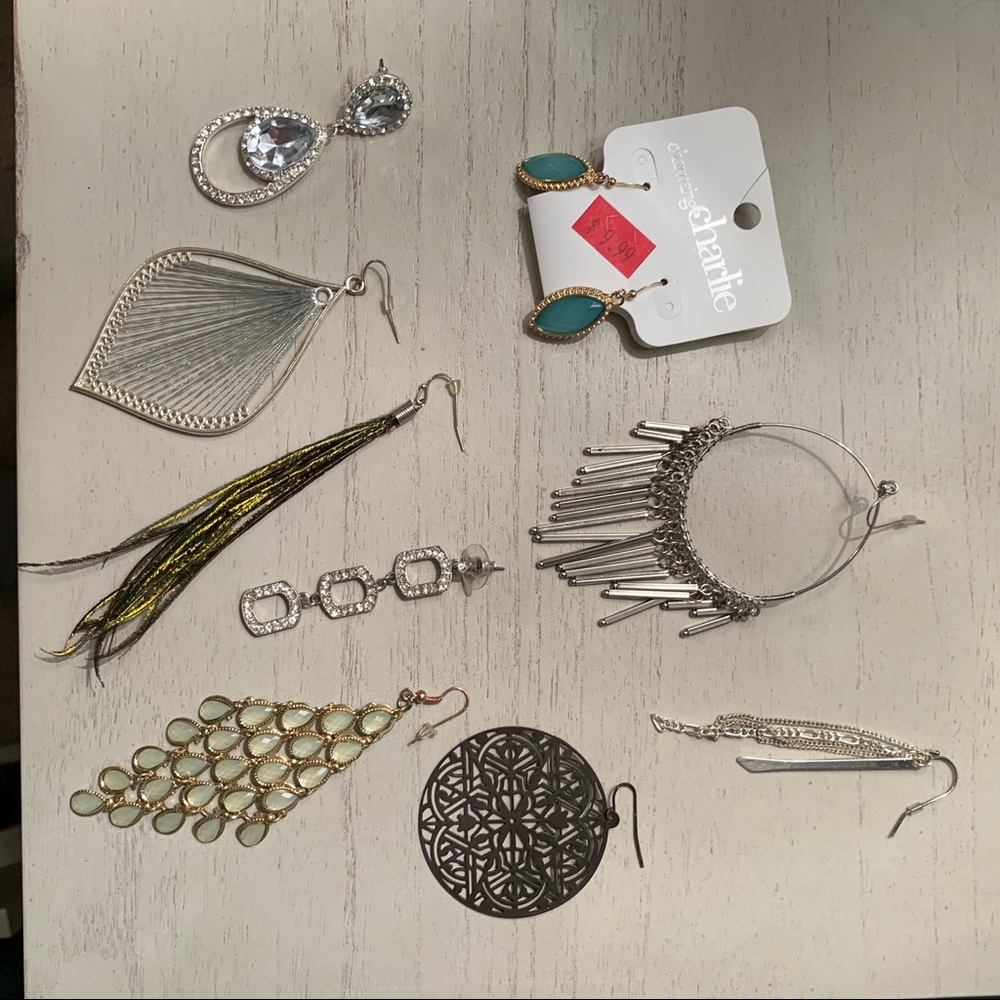 Variety of earrings